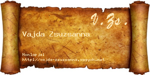 Vajda Zsuzsanna névjegykártya